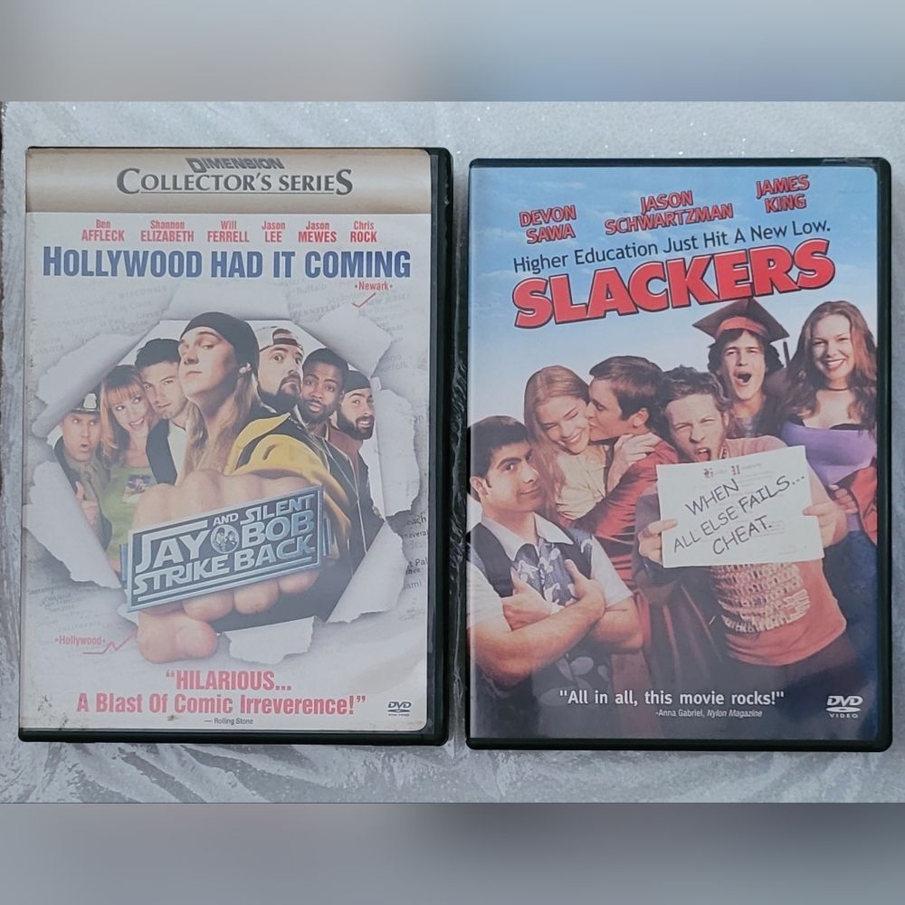 Comedy jay and silent Bob strike back AND slackers 2 DVDS